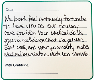 Notes of gratitude