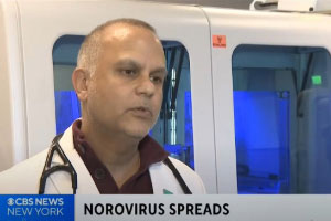 Dr. Saggar Talks Norovirus on CBS 2